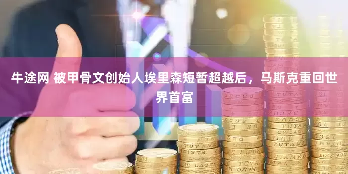 牛途网 被甲骨文创始人埃里森短暂超越后，马斯克重回世界首富